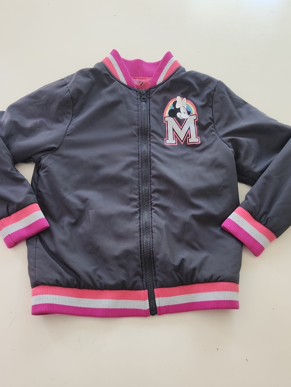 Disney Minnie Mouse Unicorn Bomber Jacket Large 10 12